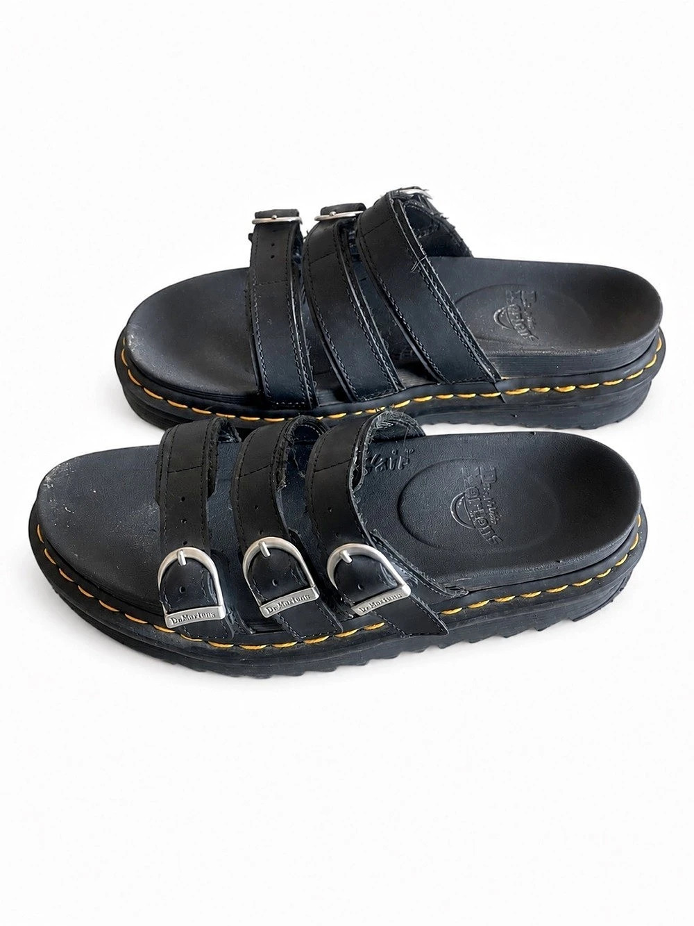Dr. Martens Blaire Slide Black Leather Sandals US 7